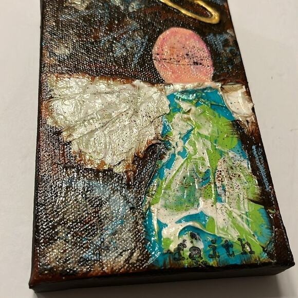 Beautiful Painting of an Angel signed by artist original artwork - Picture 2 of 11